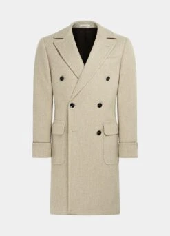 Light Brown Twill Polo Coat 16 Light Brown Twill Polo Coat -Suit Supply J915 25