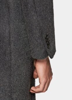 Dark Grey Belted Overcoat 11 Dark Grey Belted Overcoat -Suit Supply J920 103