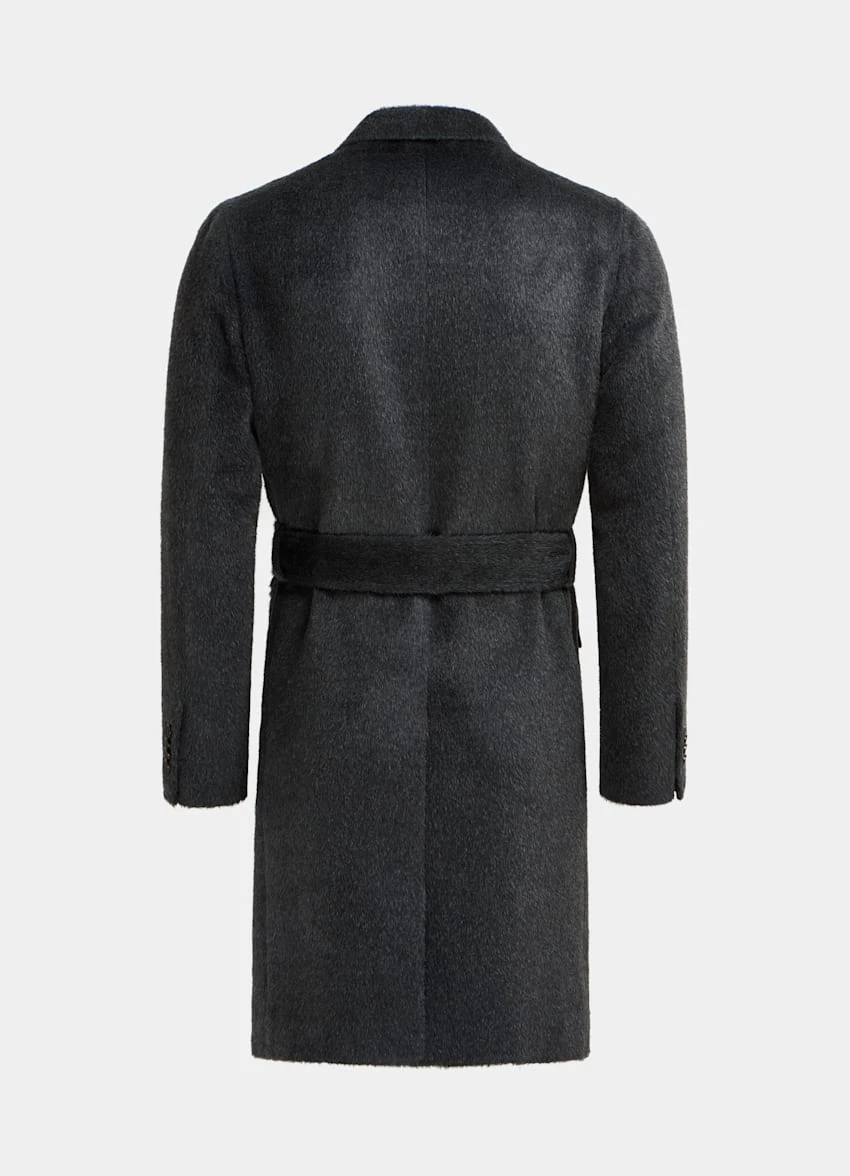 Dark Grey Belted Overcoat 9 Dark Grey Belted Overcoat - Image 9