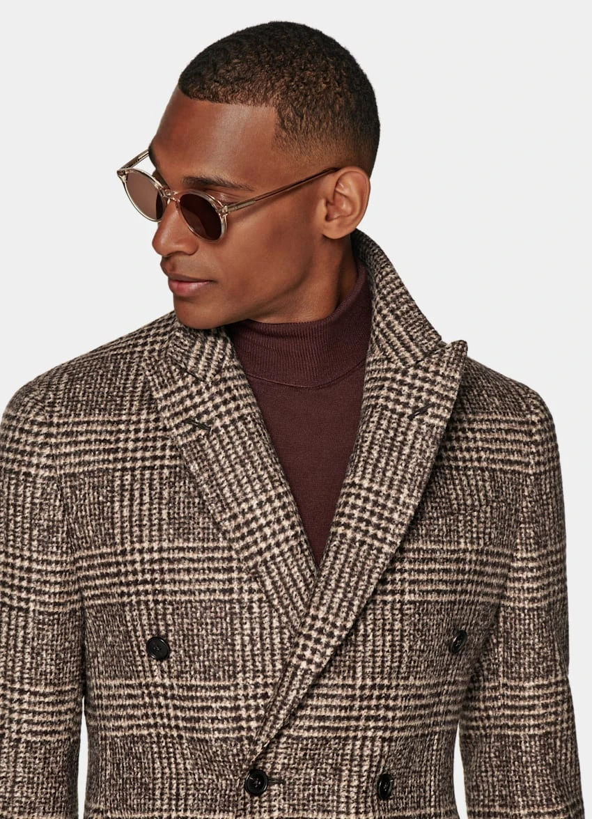 Brown Checked Overcoat 1 Brown Checked Overcoat