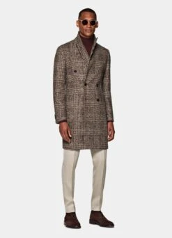 Brown Checked Overcoat 13 Brown Checked Overcoat -Suit Supply J922 104