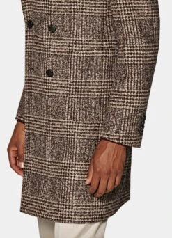 Brown Checked Overcoat 14 Brown Checked Overcoat -Suit Supply J922 105