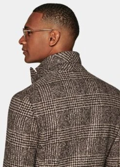 Brown Checked Overcoat 15 Brown Checked Overcoat -Suit Supply J922 106