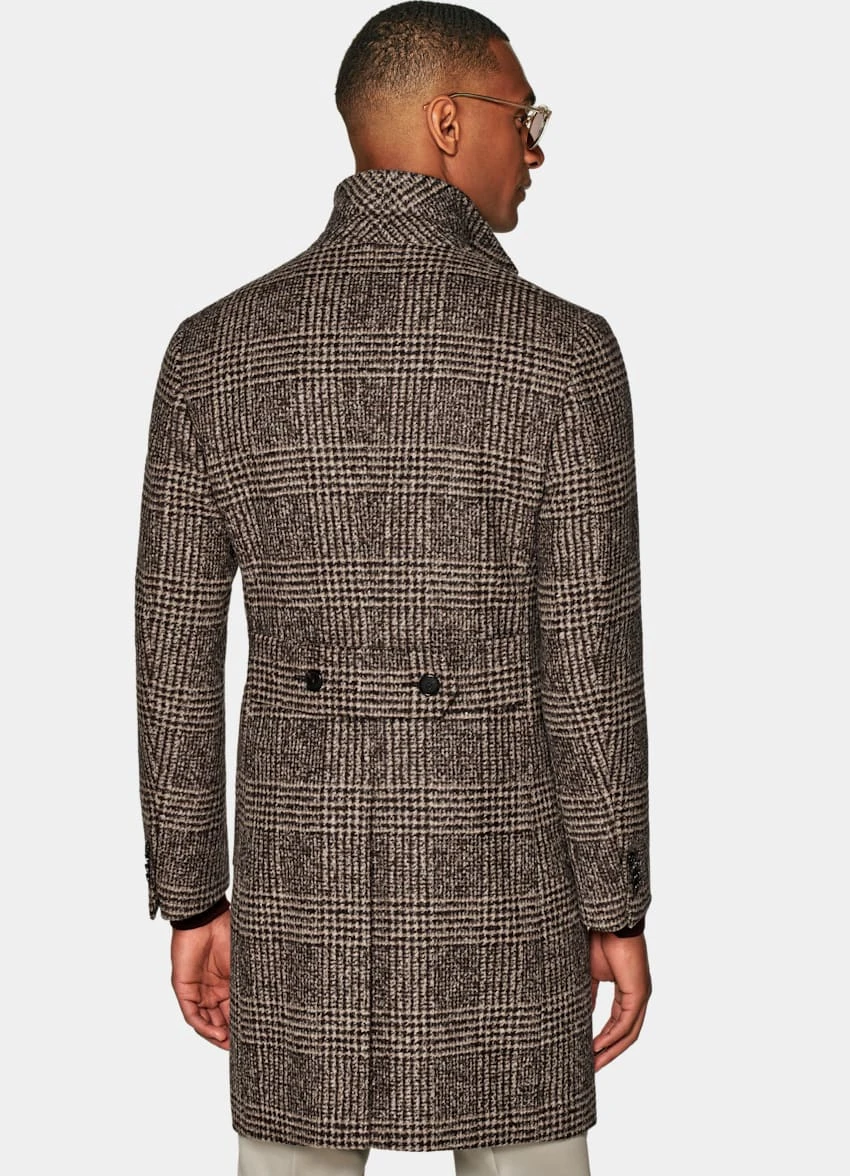 Brown Checked Overcoat 7 Brown Checked Overcoat - Image 7