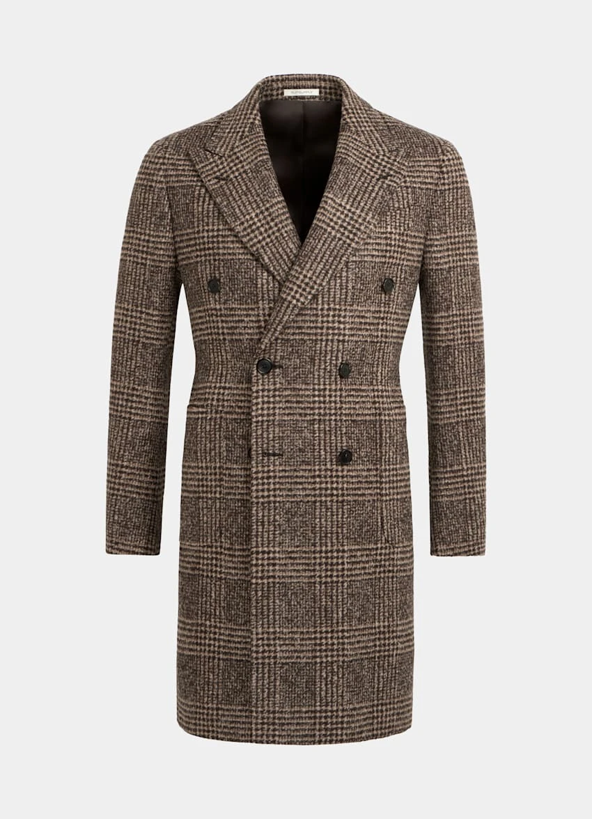 Brown Checked Overcoat 9 Brown Checked Overcoat - Image 9