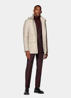 Light Brown Padded Parka -Suit Supply J923 104