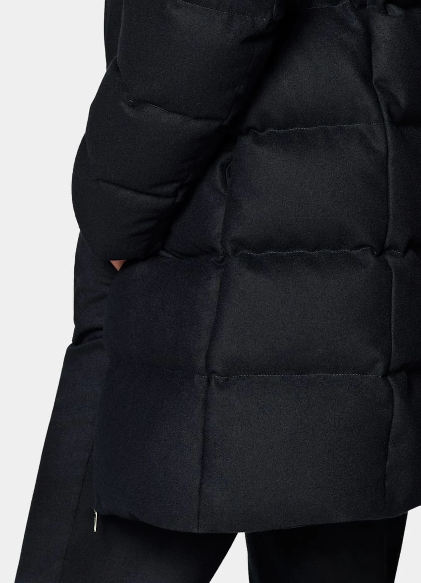 Navy Long Down Jacket 3 Navy Long Down Jacket - Image 3