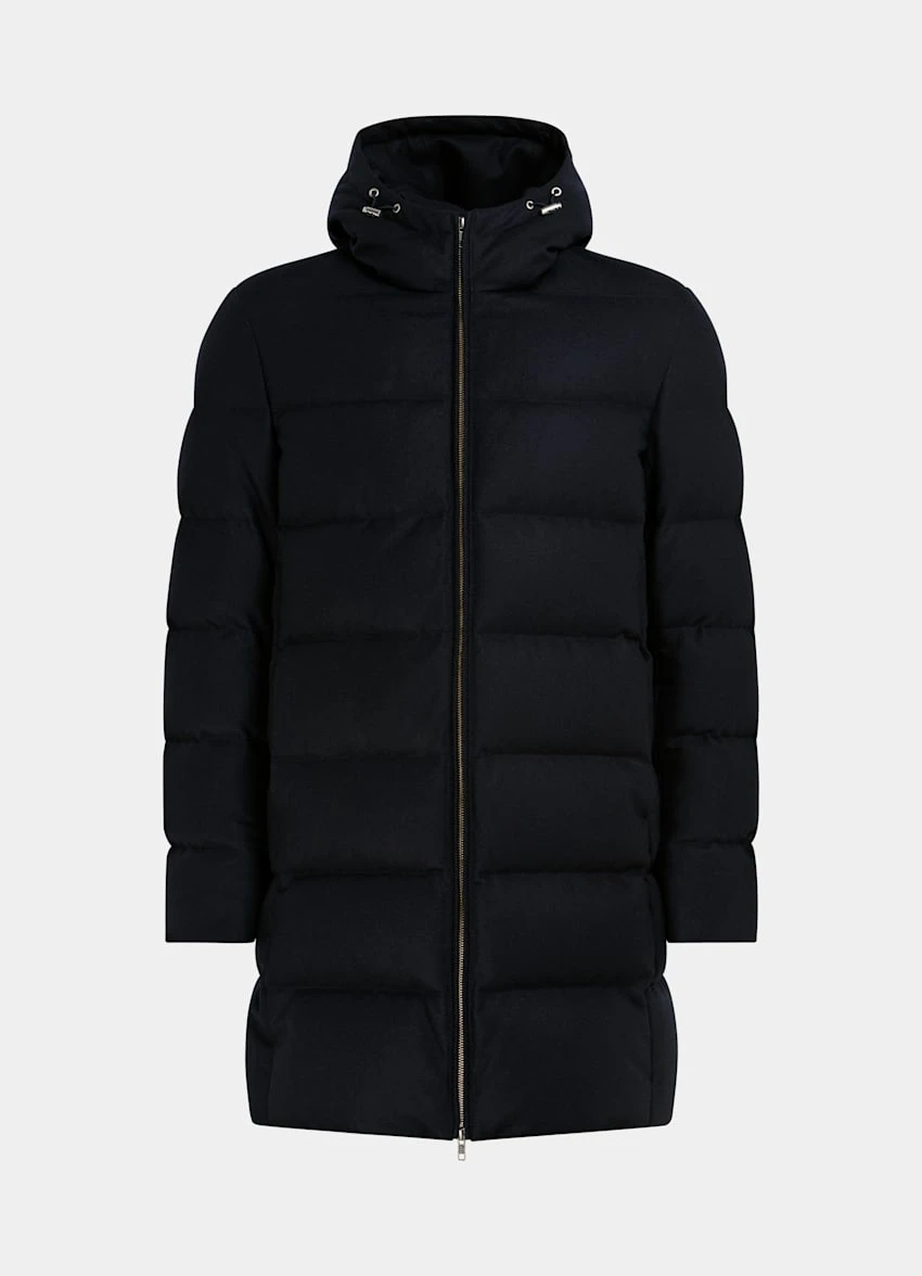 Navy Long Down Jacket 8 Navy Long Down Jacket - Image 8