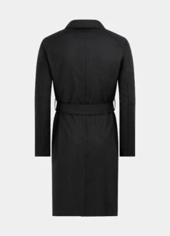 Dark Grey Belted Trench Coat -Suit Supply J942 26