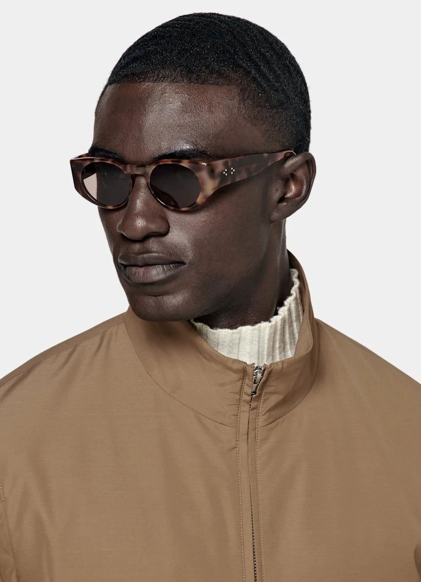 Mid Brown Bomber Jacket 1 Mid Brown Bomber Jacket