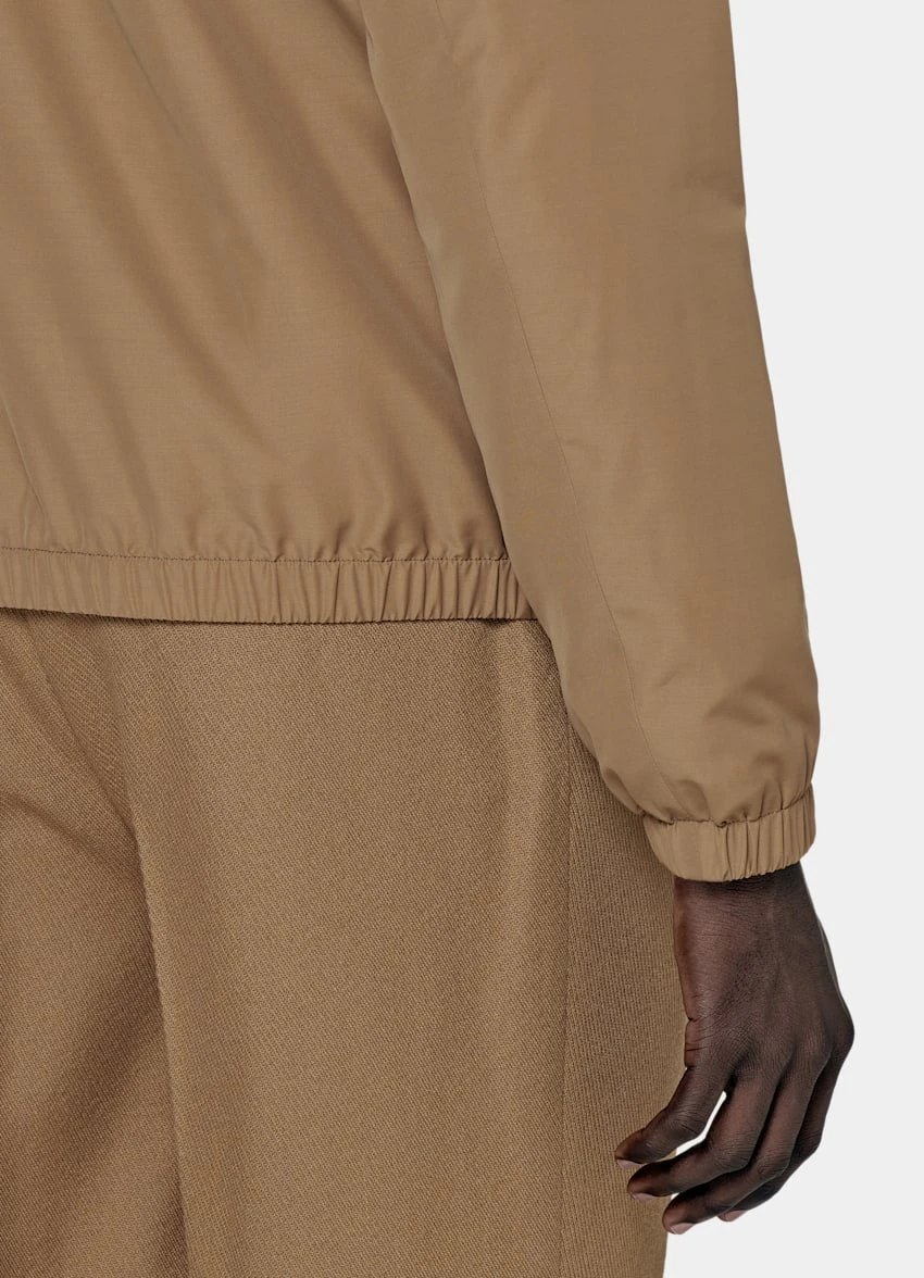 Mid Brown Bomber Jacket 3 Mid Brown Bomber Jacket - Image 3