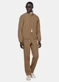 Mid Brown Bomber Jacket 10 Mid Brown Bomber Jacket -Suit Supply J946 104