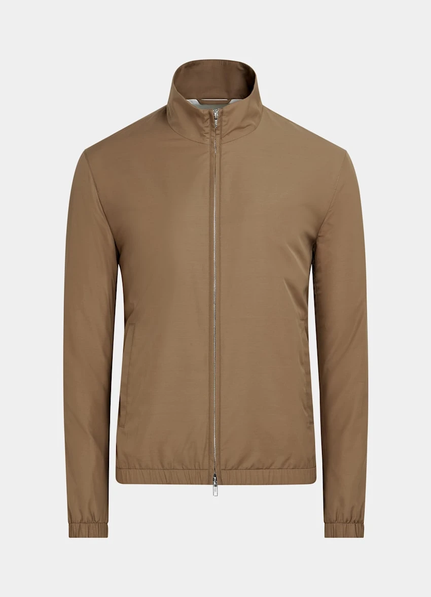 Mid Brown Bomber Jacket 7 Mid Brown Bomber Jacket - Image 7