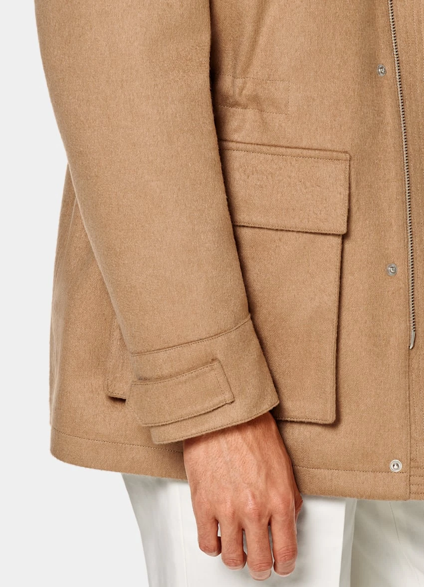 Mid Brown Down Field Jacket 3 Mid Brown Down Field Jacket - Image 3