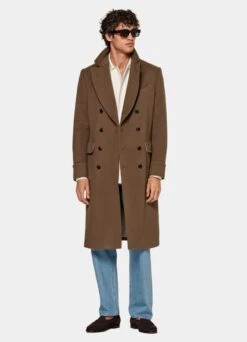 Mid Brown Polo Coat 12 Mid Brown Polo Coat -Suit Supply J961 104