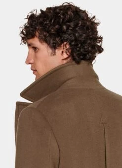 Mid Brown Polo Coat 14 Mid Brown Polo Coat -Suit Supply J961 106