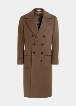 Mid Brown Polo Coat 16 Mid Brown Polo Coat -Suit Supply J961 25