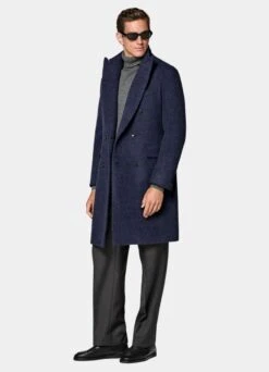 Mid Blue Belted Overcoat 11 Mid Blue Belted Overcoat -Suit Supply J965 104