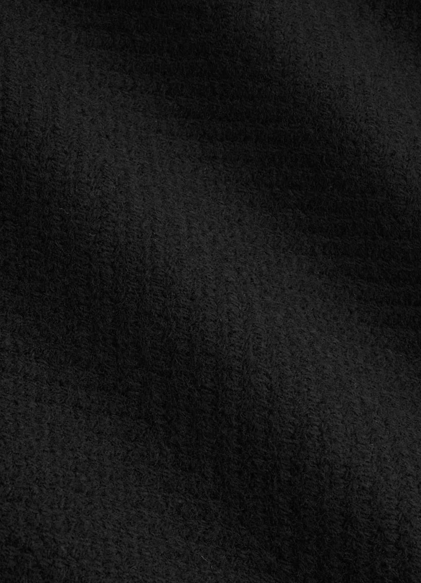 Black Herringbone Belted Overcoat 7 Black Herringbone Belted Overcoat - Image 7