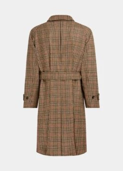Brown & Red Checked Belted Overcoat 17 Brown & Red Checked Belted Overcoat -Suit Supply J967 26