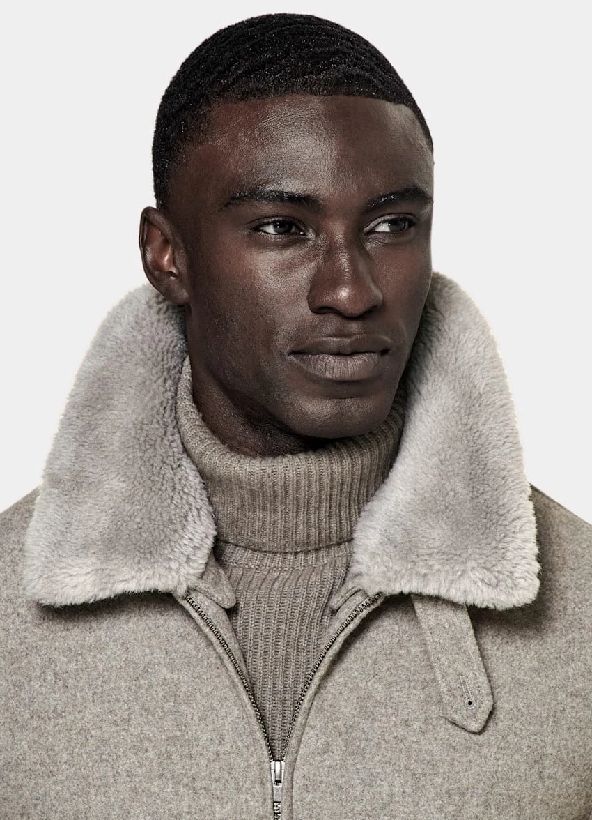 Taupe Bomber Jacket 1 Taupe Bomber Jacket