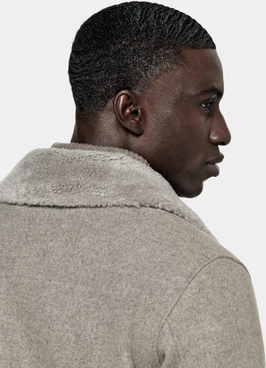 Taupe Bomber Jacket 6 Taupe Bomber Jacket - Image 6