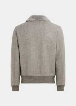 Taupe Bomber Jacket 17 Taupe Bomber Jacket -Suit Supply J979 26