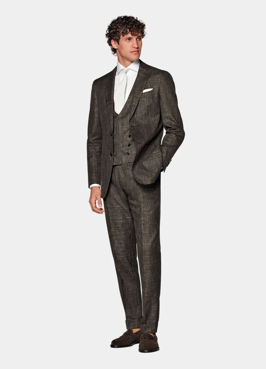 Dark Brown Three-Piece Havana Suit 5 Dark Brown Three-Piece Havana Suit - Image 5