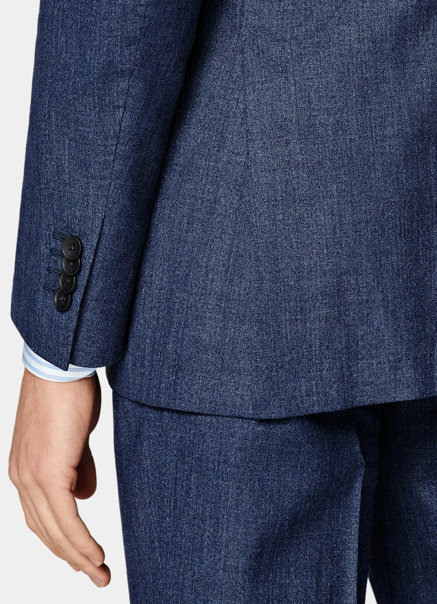 Mid Blue Three-Piece Havana Suit 4 Mid Blue Three-Piece Havana Suit - Image 4