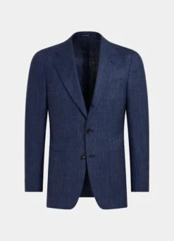 Mid Blue Three-Piece Havana Suit 24 Mid Blue Three-Piece Havana Suit -Suit Supply P6406 25