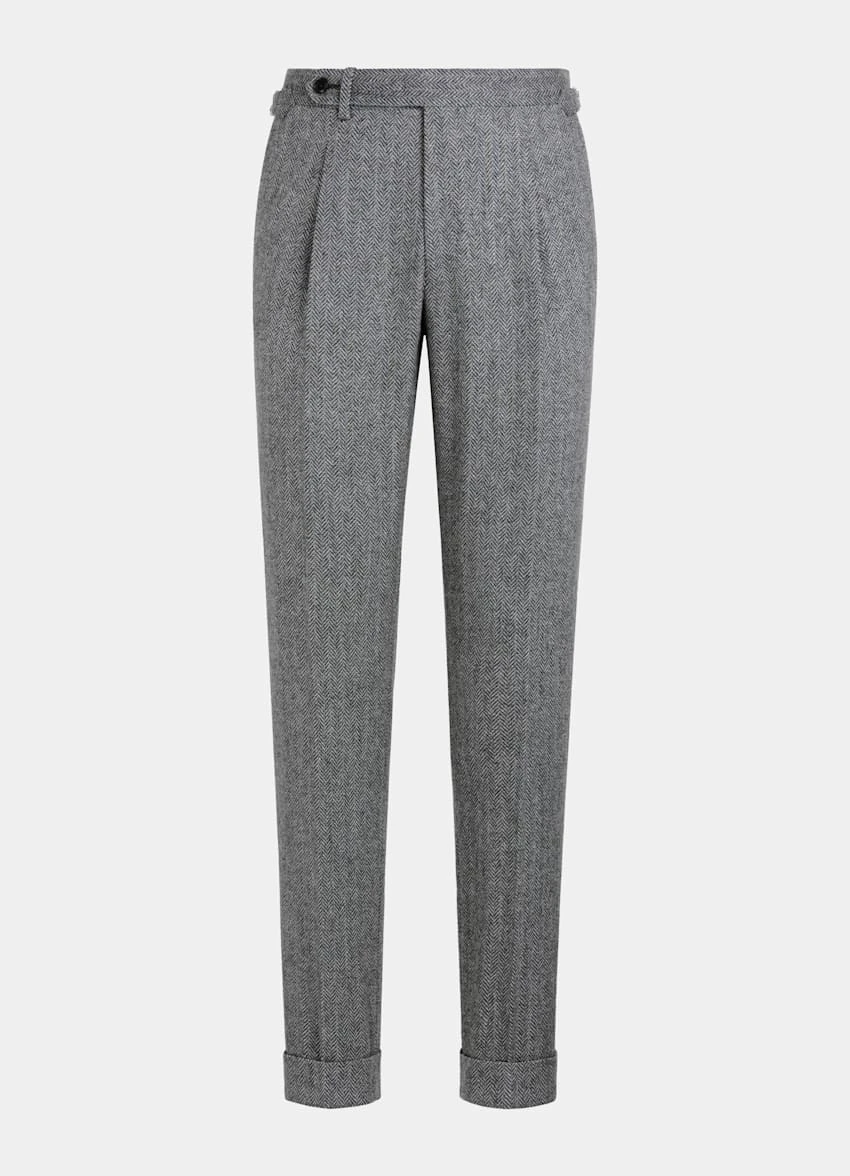 Mid Grey Herringbone Three-Piece Havana Suit 13 Mid Grey Herringbone Three-Piece Havana Suit - Image 13