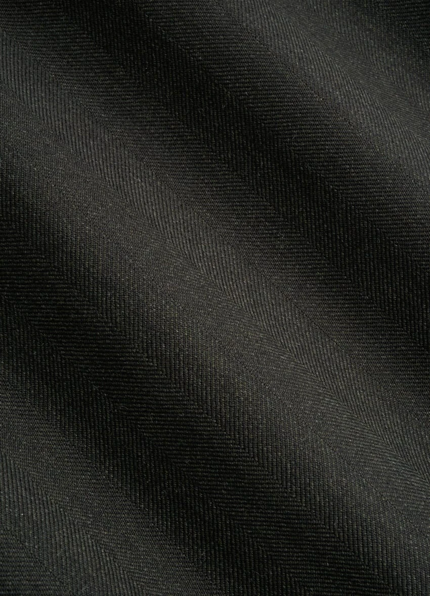 Dark Green Herringbone Three-Piece Lazio Suit 11 Dark Green Herringbone Three-Piece Lazio Suit - Image 11