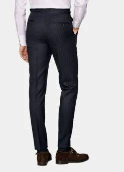 Navy Herringbone Havana Suit 18 Navy Herringbone Havana Suit -Suit Supply P6535 126