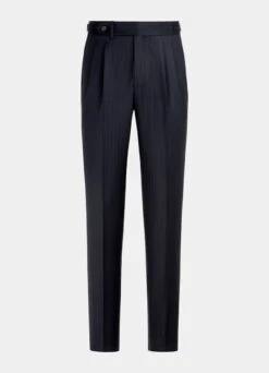 Navy Herringbone Havana Suit 23 Navy Herringbone Havana Suit -Suit Supply P6535 28