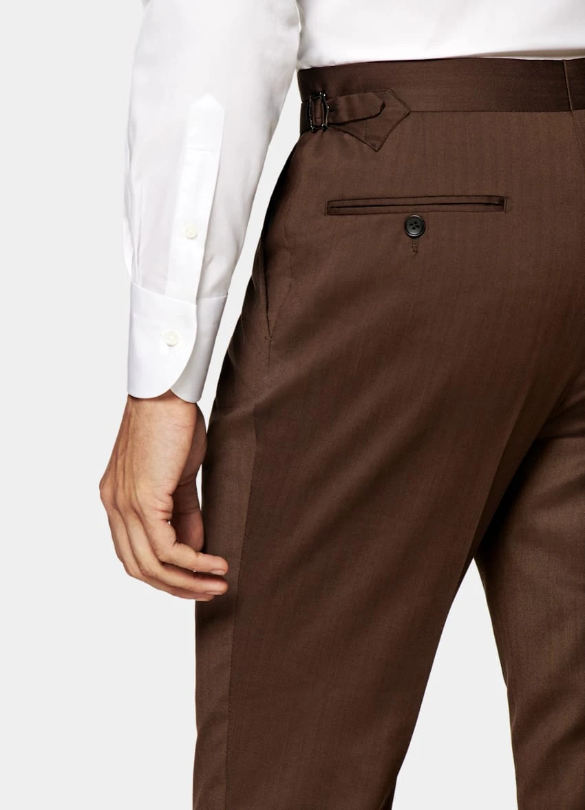 Dark Brown Herringbone Havana Suit 8 Dark Brown Herringbone Havana Suit - Image 8