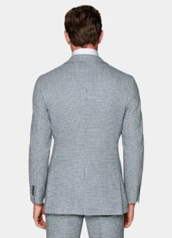 Light Blue Houndstooth Three-Piece Havana Suit 16 Light Blue Houndstooth Three-Piece Havana Suit -Suit Supply P6559 104