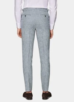 Light Blue Houndstooth Three-Piece Havana Suit 19 Light Blue Houndstooth Three-Piece Havana Suit -Suit Supply P6559 107