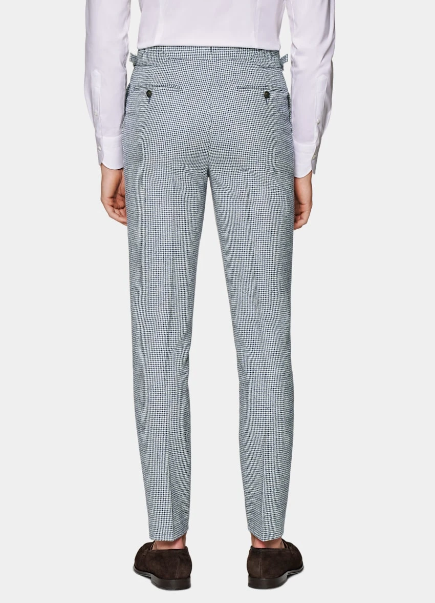 Light Blue Houndstooth Three-Piece Havana Suit 8 Light Blue Houndstooth Three-Piece Havana Suit - Image 8