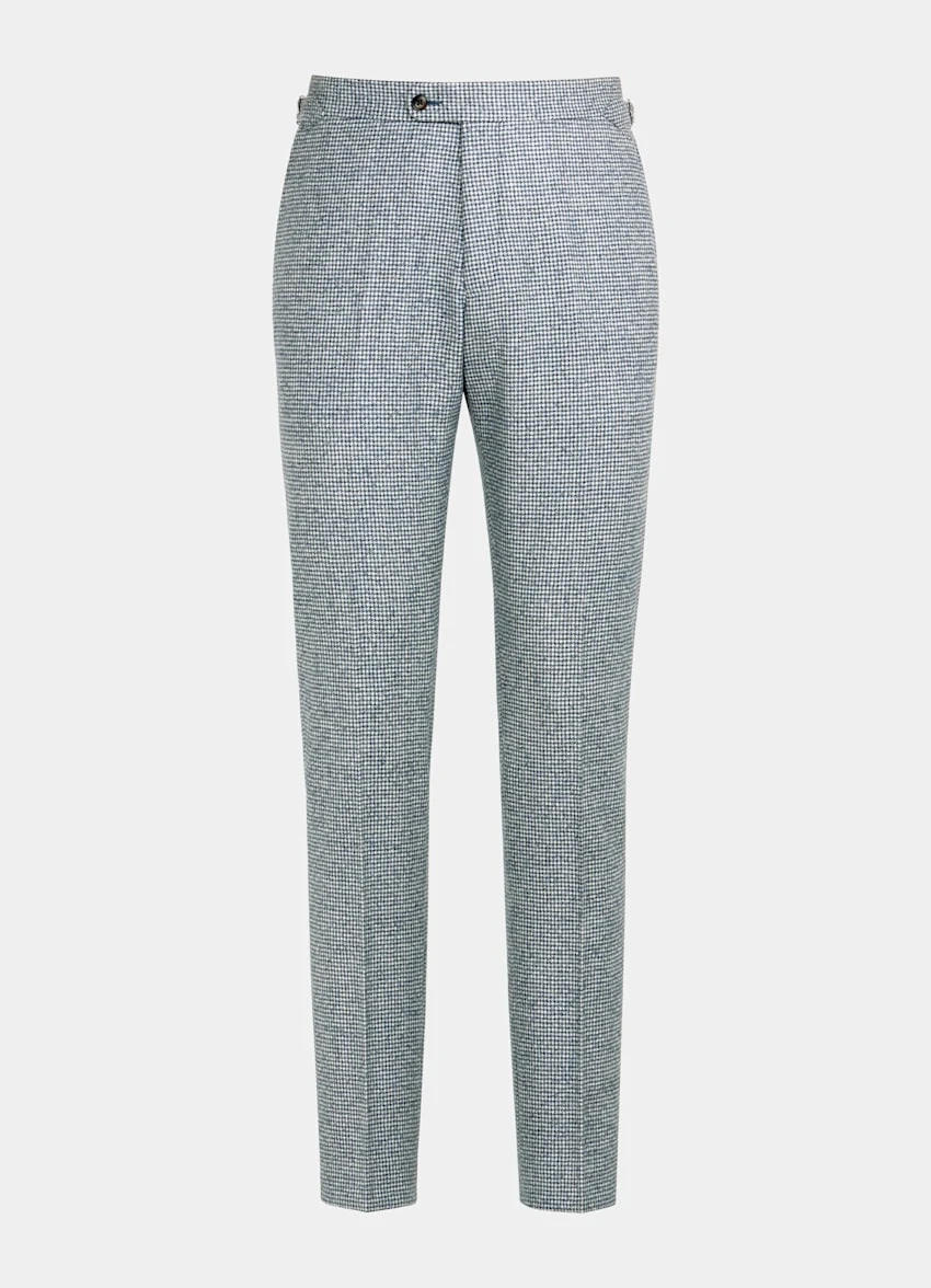 Light Blue Houndstooth Three-Piece Havana Suit 12 Light Blue Houndstooth Three-Piece Havana Suit - Image 12