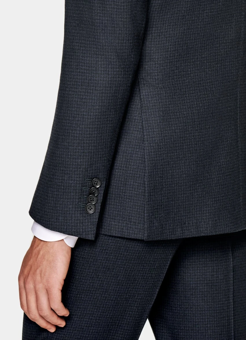 Navy Houndstooth Three-Piece Havana Suit 4 Navy Houndstooth Three-Piece Havana Suit - Image 4
