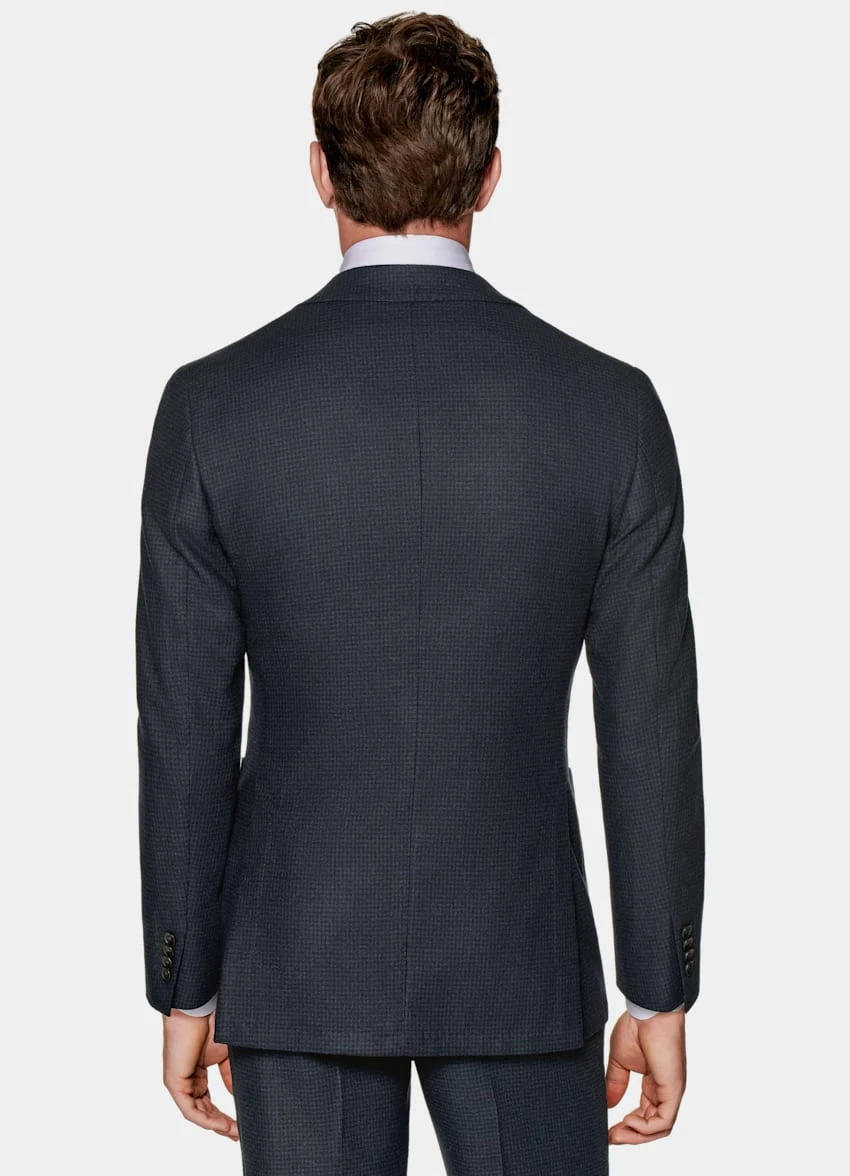 Navy Houndstooth Three-Piece Havana Suit 5 Navy Houndstooth Three-Piece Havana Suit - Image 5