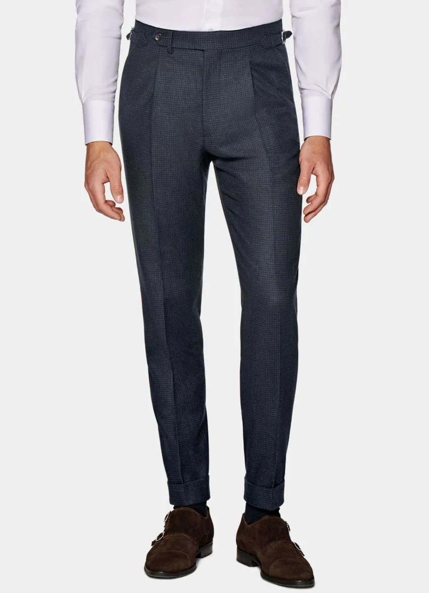 Navy Houndstooth Three-Piece Havana Suit 6 Navy Houndstooth Three-Piece Havana Suit - Image 6