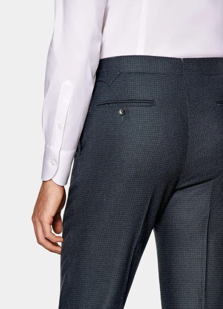 Navy Houndstooth Three-Piece Havana Suit 9 Navy Houndstooth Three-Piece Havana Suit - Image 9