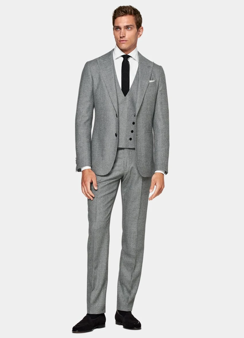 Mid Grey Houndstooth Three-Piece Havana Suit 5 Mid Grey Houndstooth Three-Piece Havana Suit - Image 5