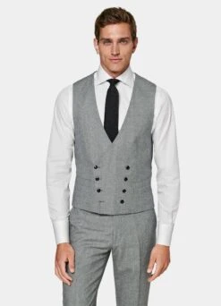 Mid Grey Houndstooth Three-Piece Havana Suit 19 Mid Grey Houndstooth Three-Piece Havana Suit -Suit Supply P6585 106