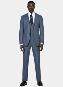 Mid Blue Three-Piece Lazio Suit -Suit Supply P6586 104