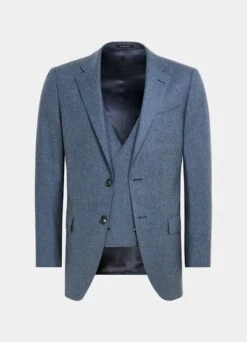 Mid Blue Three-Piece Lazio Suit -Suit Supply P6586 25