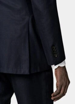 Navy Herringbone Three-Piece Havana Suit 16 Navy Herringbone Three-Piece Havana Suit -Suit Supply P6624 S 103