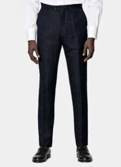 Navy Herringbone Three-Piece Havana Suit 20 Navy Herringbone Three-Piece Havana Suit -Suit Supply P6624 S 107