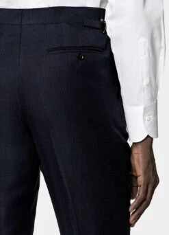 Navy Herringbone Three-Piece Havana Suit 21 Navy Herringbone Three-Piece Havana Suit -Suit Supply P6624 S 108